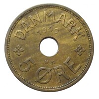 Dánia,5 öre 1940 EF bronz