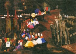 Képeslap:  Aba-Novák Vilmos festménye.