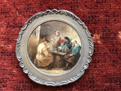 Barokk porcelán  kép ón keretben …