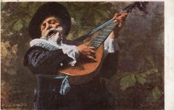 Képeslap: Benczúr Gyula festménye. 1910-20.