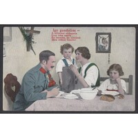 Magyarország,Katonai propaganda képeslap honvágy témában 1917