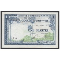 Francia Indokína,1 piastre 1954 aUNC+