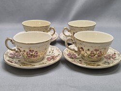 Zsolnay Pillangós mokkás, kávés csésze + alj  ÁR/DB