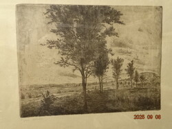 GROSS ARNOLD ( 1929 - 2015 ) : NYÁRI DÉLUTÁN 1954 RÉZKARC