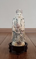 Régi faragott csont kínai bölcs figura