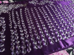 Sok-sok régi kristály csillár füzér, csillár alkatrész