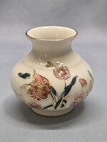 Zsolnay kézzel festett virágos porcelán váza