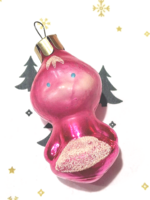 Retró üveg karácsonyfa dísz