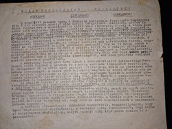 1930 körül, stencilezett kommunista röplap, eredeti, nagyon ritka!