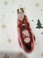 Retró üveg karácsonyfa dísz