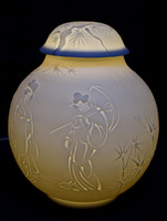 RITKASÁG! JAPÁN MINTÁS HERENDI PORCELÁN GÖMB LÁMPA