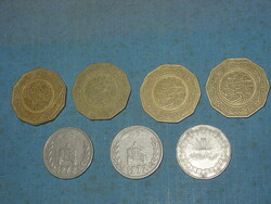 ALGÉRIA 1 ÉS 10 DÍNÁR 7 DB.!!! CCA 1972-81 FAO IS !!!