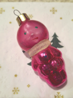 Retró üveg karácsonyfa dísz