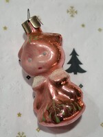 Retró üveg karácsonyfa dísz