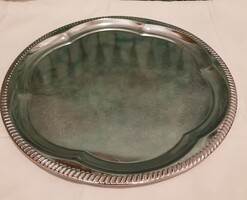 Kerek, mintás fém tálca