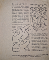 1930, Vörös Segély rajzos kommunista röplap. eredeti, nagyon ritka!