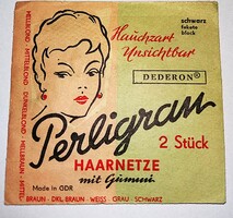 RÉGI -NDK DDR GDR - MINŐSÉGI PERLIGRANKELETNÉMET HAJHÁLÓ eredeti csomag 2 darabos - FEKETE-BARNA 1.