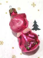 Retró üveg karácsonyfa dísz