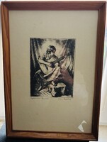 Kiss Terézia - Gitározó (1928) - Tónusos rézkarc, 95/100