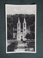 Képeslap,Máriagyűd,Kegytemplom látkép,részlet,Szent Ferenc-rend kiadás,1947-