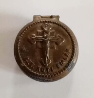 Régi antik Szentkúti (Mátraverebély) emlék medál olvasóval