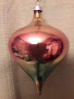 Karácsonyfa díszek gyűjtőknek:Régi 60-as évek csepp formájú 1.db.