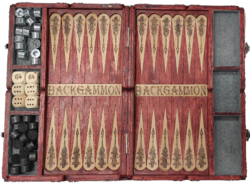 Egyedi készítésű Backgammon készlet ...