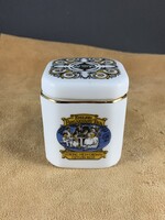 Mlesna Teafű tartó porcelán edény (Sri Lanka)