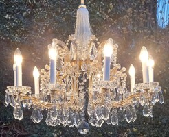 NAGY MÁRIA TERÉZIA STÍLUSÚ ÓLOM KRISTÁLY CSILLÁR A