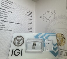 Természetes 0,74 ct gyémánt ( Az ár csak 1 NAPIG!)