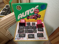 Vintage retro autós, állatos, növényes nyomda