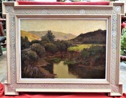 CSODÁLATOS, OLAJFESTMÉNY, KÁRPÁTHY JENŐ (1870-1950) !!!