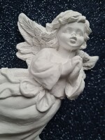 Imádkozó angyalka gipsz szobor relief