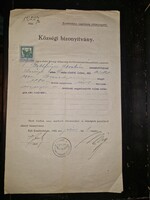 1920, Erzsébetfalva, zsidó lakos községi bizonyítványa