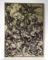 Albrecht Dürer - The Four Horsemen of the Apocalypse - copper etching on aluminum plate