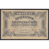 Magyarország,500.000 adópengő 1946 - SORSZÁMOS VG