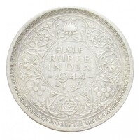 India,1/2 rupee 1944 - Bombay EF ezüst 5.84g500