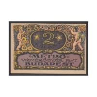 Magyarország,2 korona 1920 - METRO Vízmérőgyár Rt. aUNC+