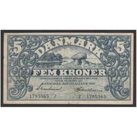 Dánia,5 kroner 1942 F