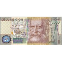 Egyesült Királyság,Le Mont 2000 - DE LA RUE GIORI - DA VINCI - SORSZÁMOS UNC