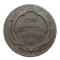 Ausztria,I. Ferenc 1 krajcár 1805 H - Habsburg Elő-Ausztria EF- réz