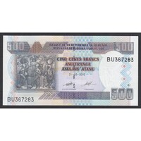 Burundi,500 francs 2013 UNC