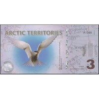 Arctic Territories,3 polar dollar 2011 UNC