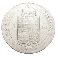 Magyarország,1 forint 1871 KB F ezüst 12.34g900