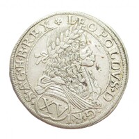 Ausztria,I. Lipót XV krajcár 1676 - Bécs EF+ ezüst 6.090g