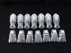 Régi cukrászati eszközök - csokoládéformák - rák és bogár - 15 darab