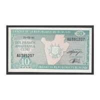Burundi,10 francs 1995 UNC