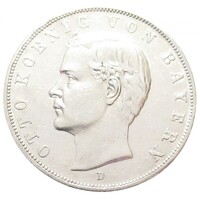 Németország,3 mark 1913 D - Bajorország VF+ ezüst 16.67g900