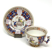 Meseszép Herendi gyűjtői O.Sullivan mandarin füllel, kézzel festett aranyozott kávéscsésze és alj RZ