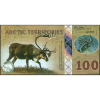 Arctic Territories,100 polar dollar 2017 UNC